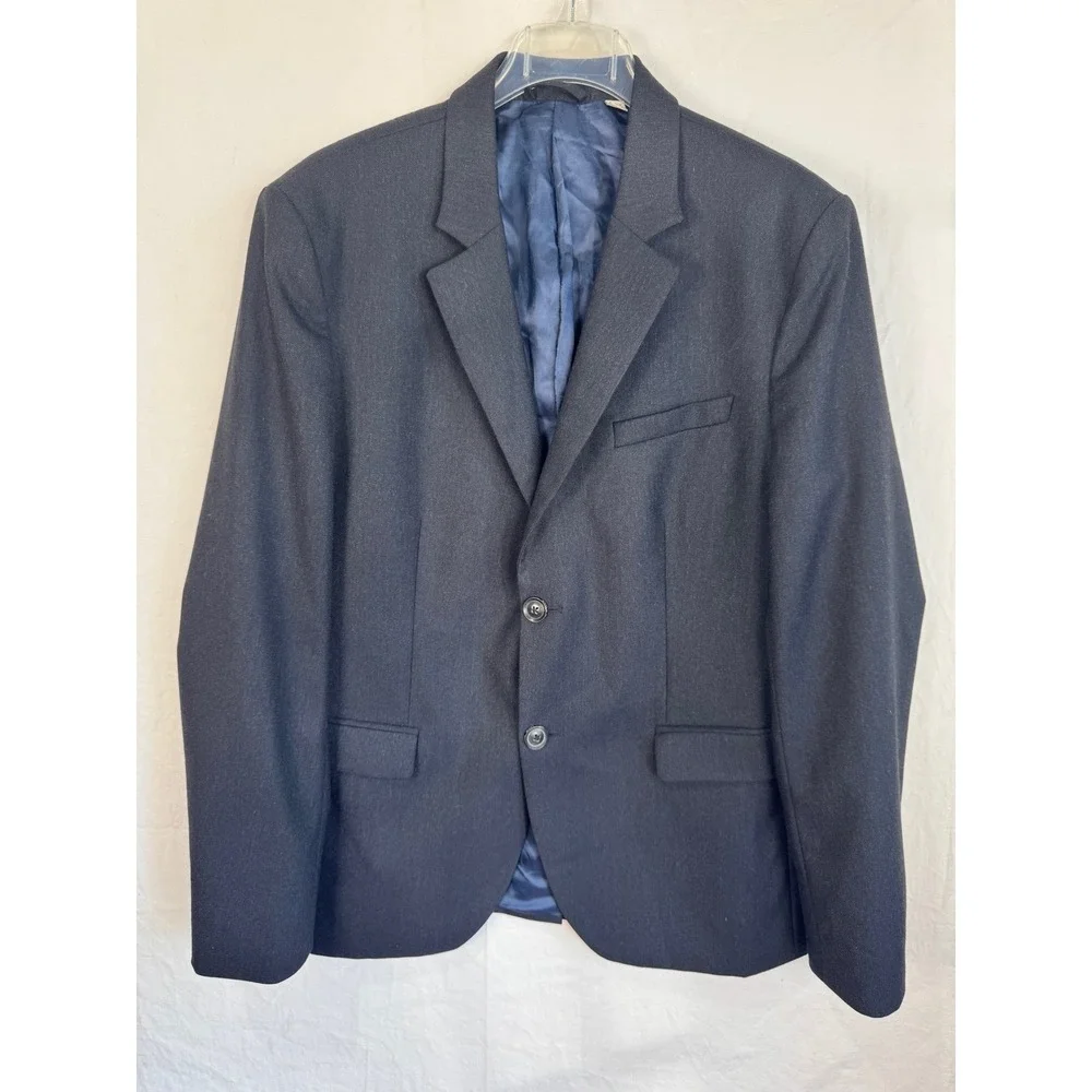 Jack Wills Blazer Sport Coat Jacket 100% Wool Mens XL‎ Navy Blue